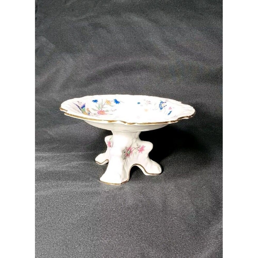 Hammersley Bone China Footed Dish England H43   3 1/4" T x 6 1/4" D